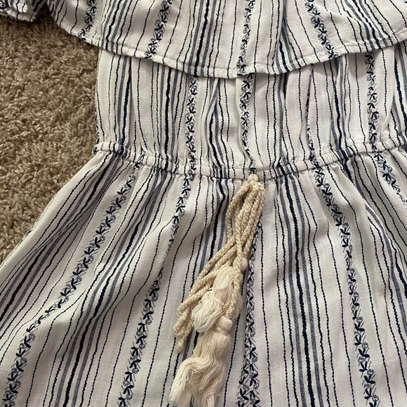 Striped Ruffle-top Romper - Picture 2 of 4